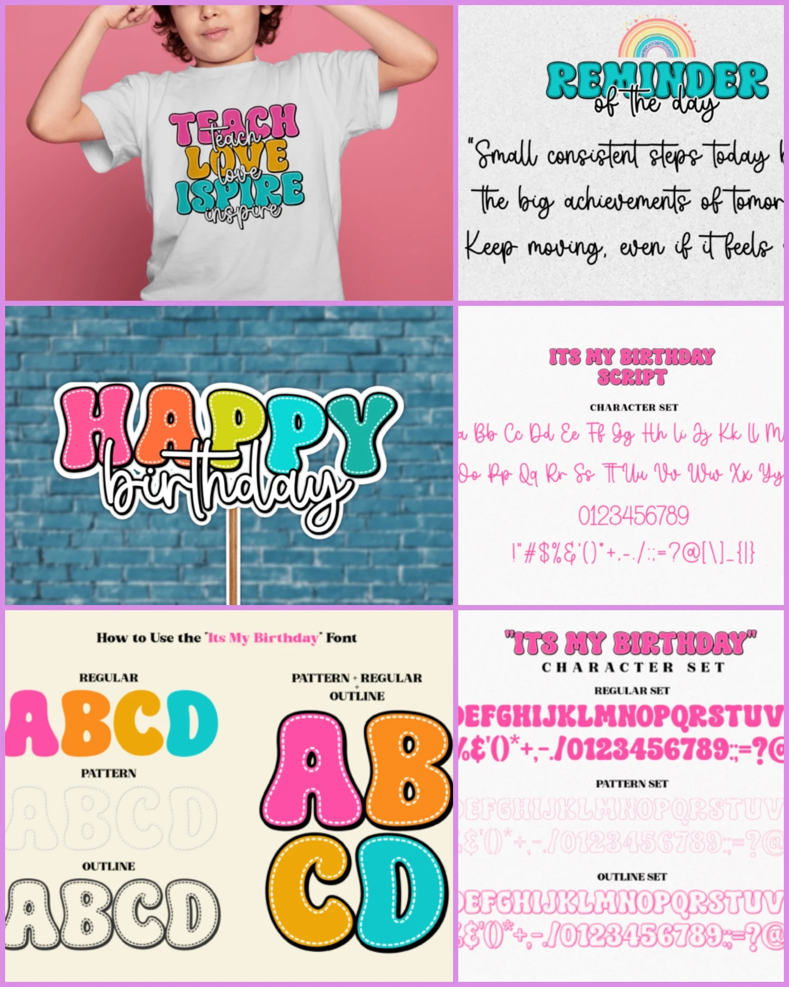 It’s My Birthday Font Duo – Playful Layered Typeface 2 It’s My Birthday Font Duo – Playful Layered Typeface