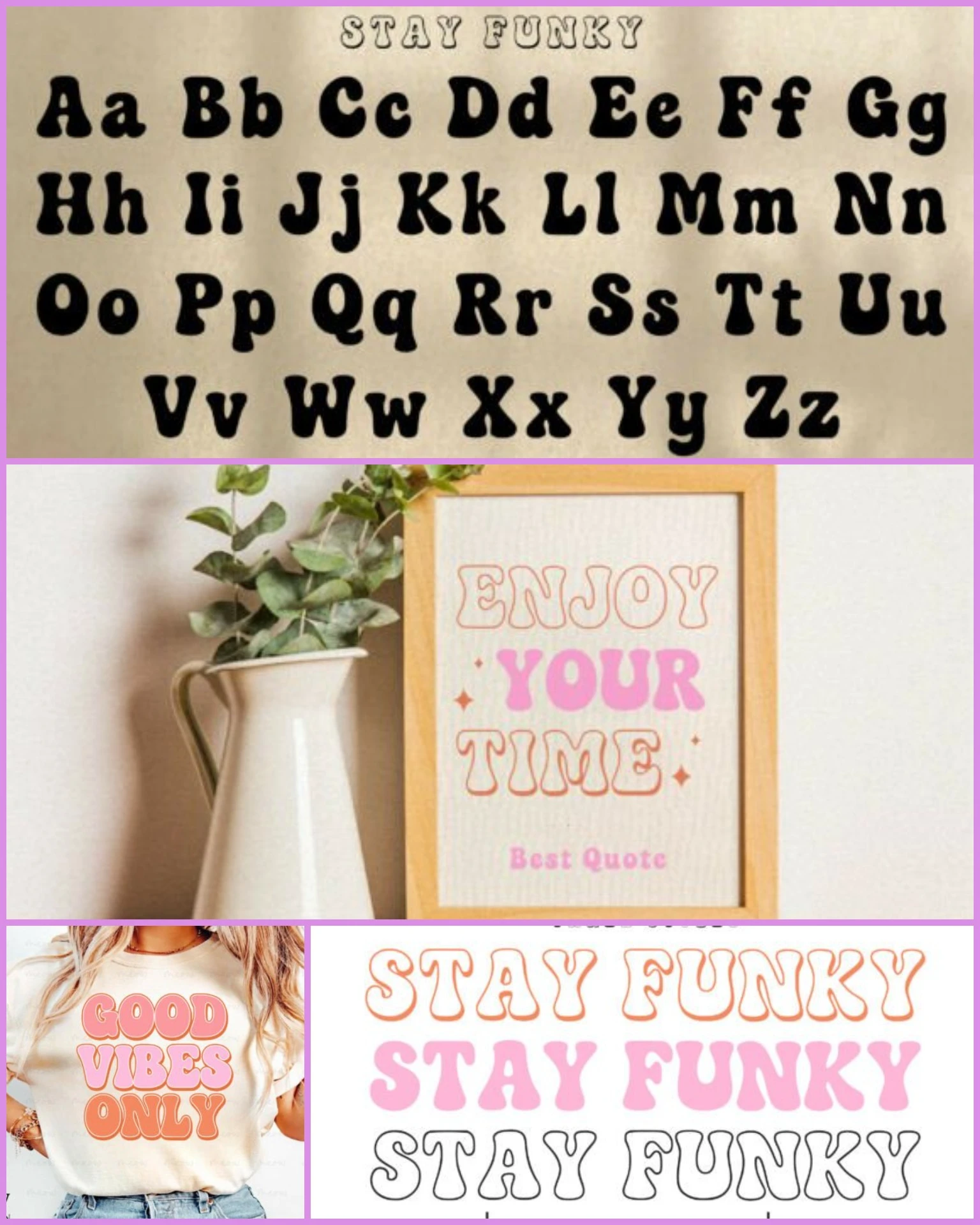 Stay Funky Font – Retro Groovy Bubble Typeface 2 Stay Funky Font – Retro Groovy Bubble Typeface