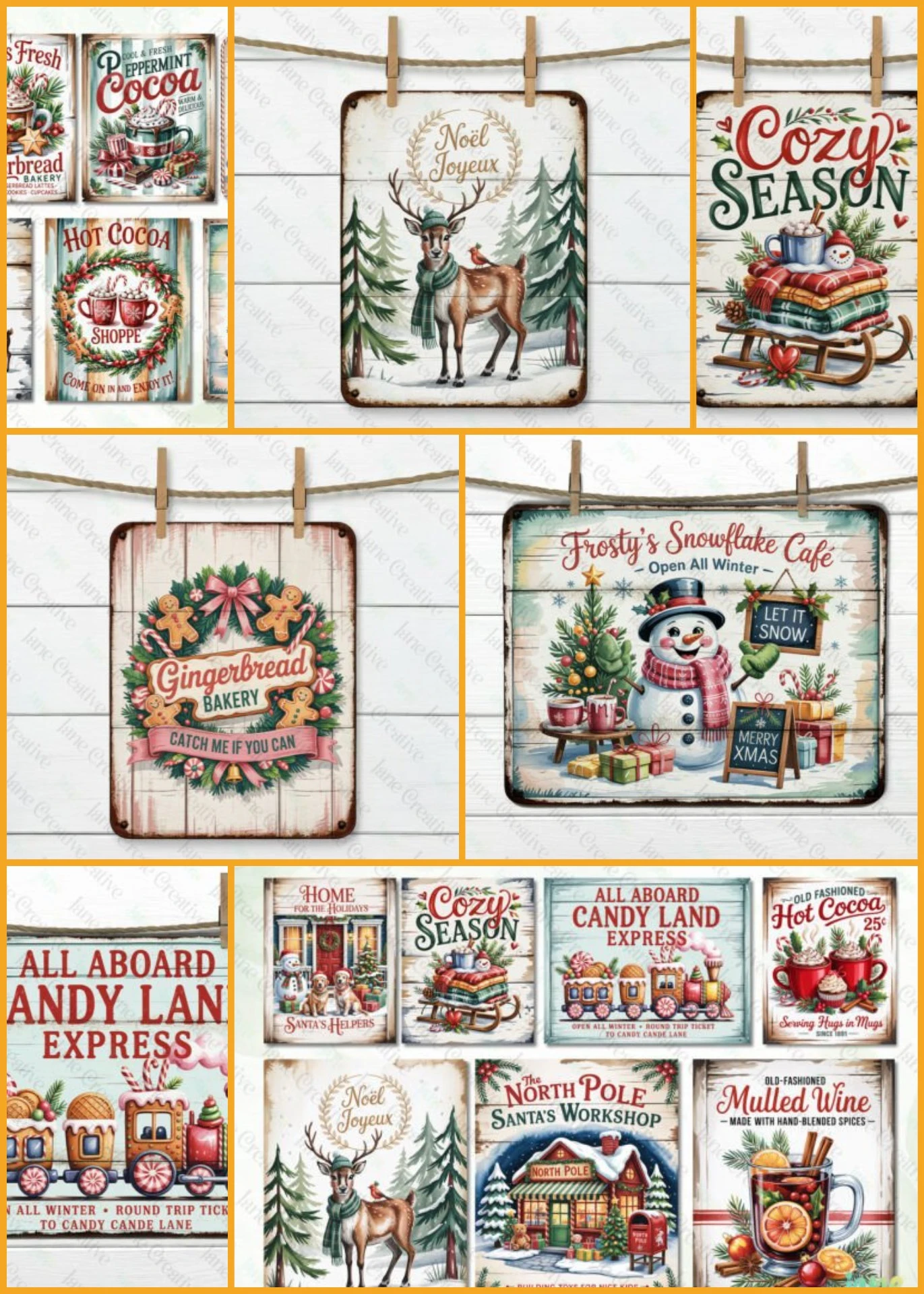 Farmhouse Cozy Christmas Sublimation PNG Bundle 2 Farmhouse Cozy Christmas PNG bundle with 14 high-quality 300 DPI designs for sublimation, crafts, apparel, and décor. Instant download, commercial use.