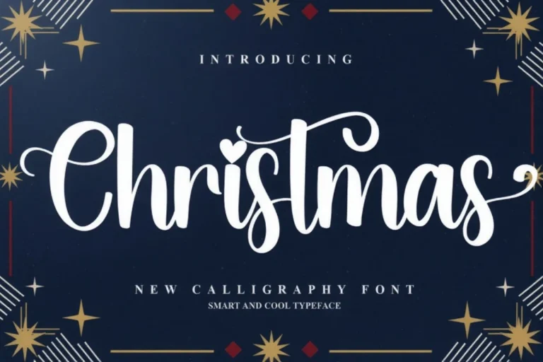 Celebrate the holidays with Christmas Font — a festive calligraphy and holiday script font perfect for winter designs, cards, and branding.