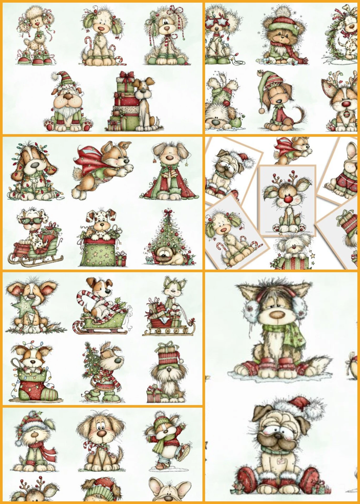 Whimsical Christmas Fluffy Dogs Clipart Bundle 2 Whimsical Christmas Fluffy Dogs Clipart Bundle with 35 high-res PNGs for crafts, sublimation, and POD. Instant download, commercial use allowed.