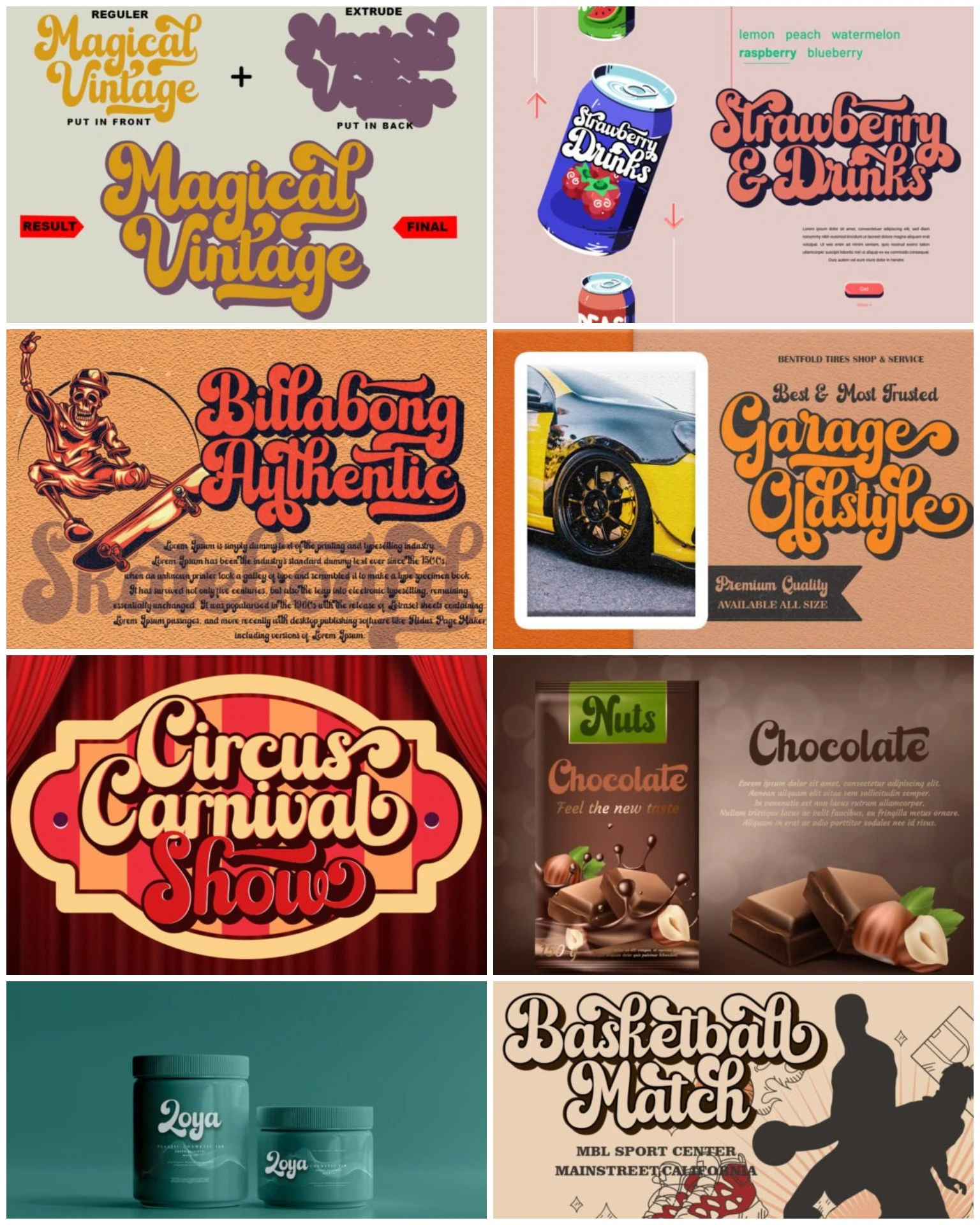 Retro Script Font & Vintage Lettering for Creative Projects 2 Retro script font with vintage lettering style for Cricut, branding and sublimation designs. Add nostalgic charm to any project.