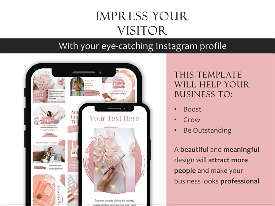 Blush Pink Templates – Instagram Template Bundle for Canva 3 06oknm5i92