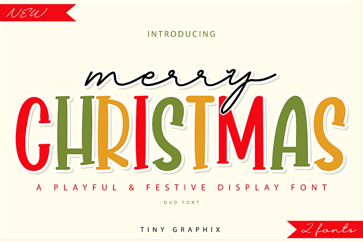 Top 10 Christmas Fonts to Elevate Your Holiday Designs 2 1. Merry Christmas – Elegant Script Style