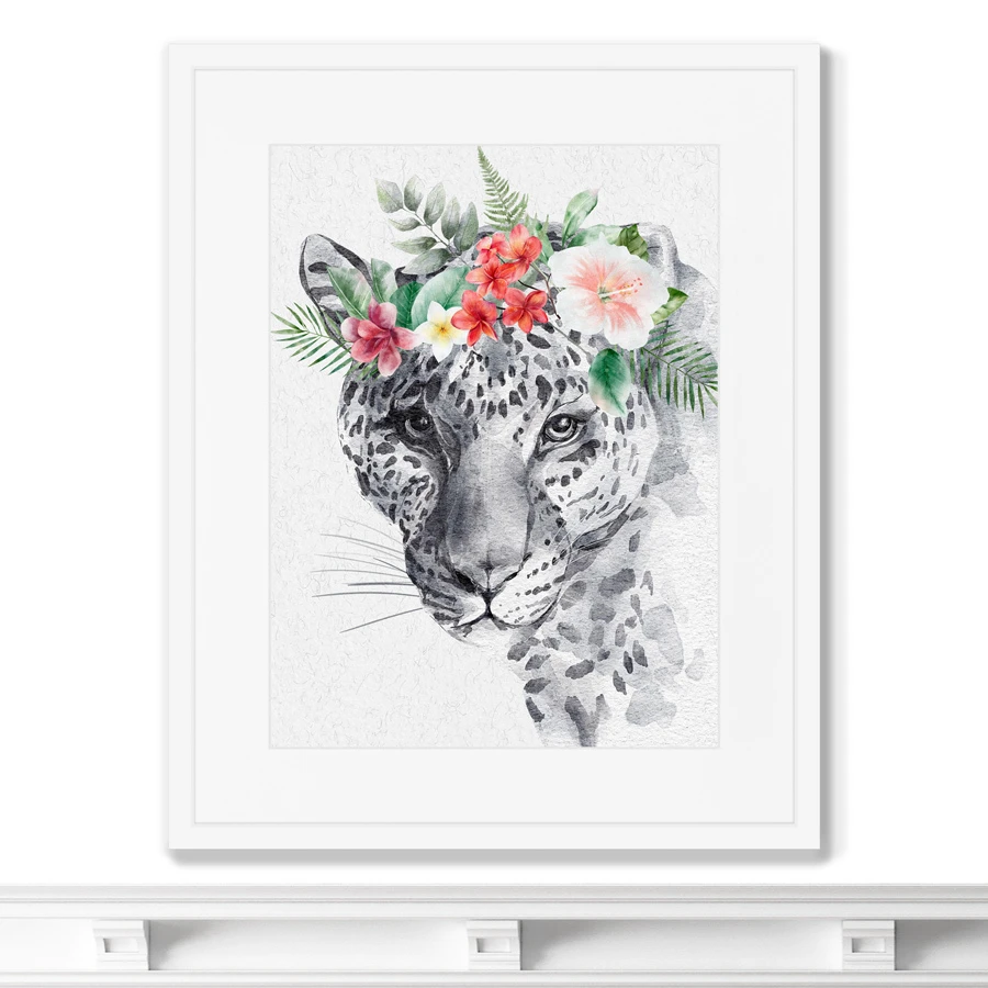 Watercolor Animal Portraits and Flowers – Elegant Clipart for Print & Design 2 2hg3ojj9k1
