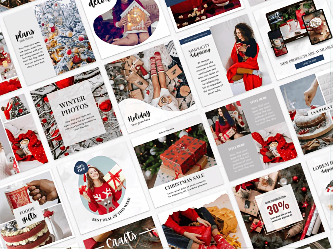 100 Christmas Instagram Post Ideas: Fun Canva Templates for the Holiday Season 4 2u4d3mccav