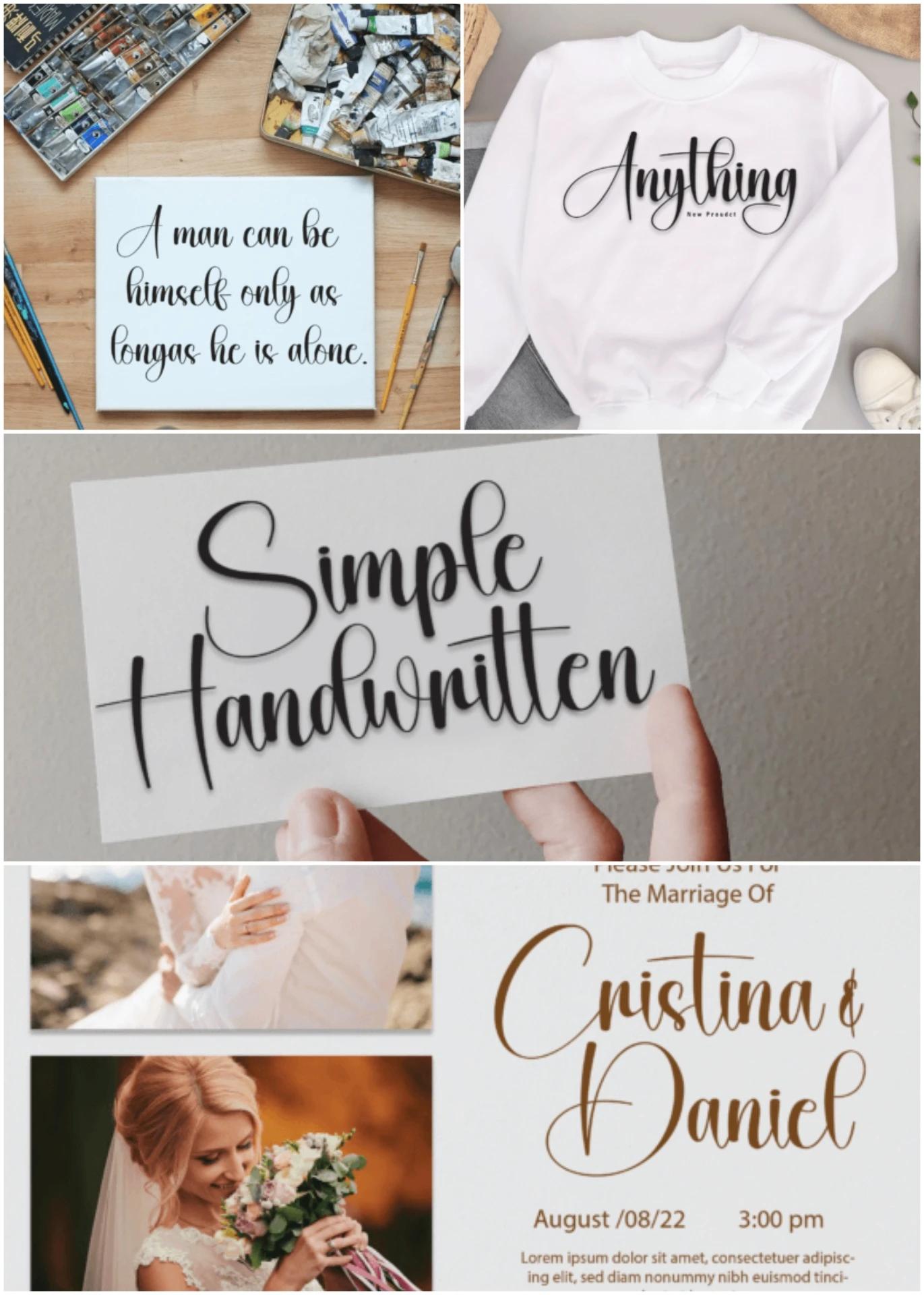 Christmas Birthday Font | Handwritten Script Font 2 4d888k277i