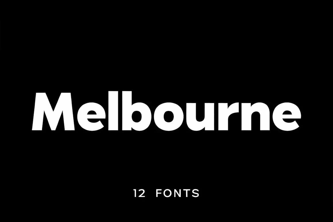 Best Font Pairings for Modern Web in 2026 9 Melbourne geometric sans serif font preview with clean modern letterforms for web design, headlines, branding and posters
