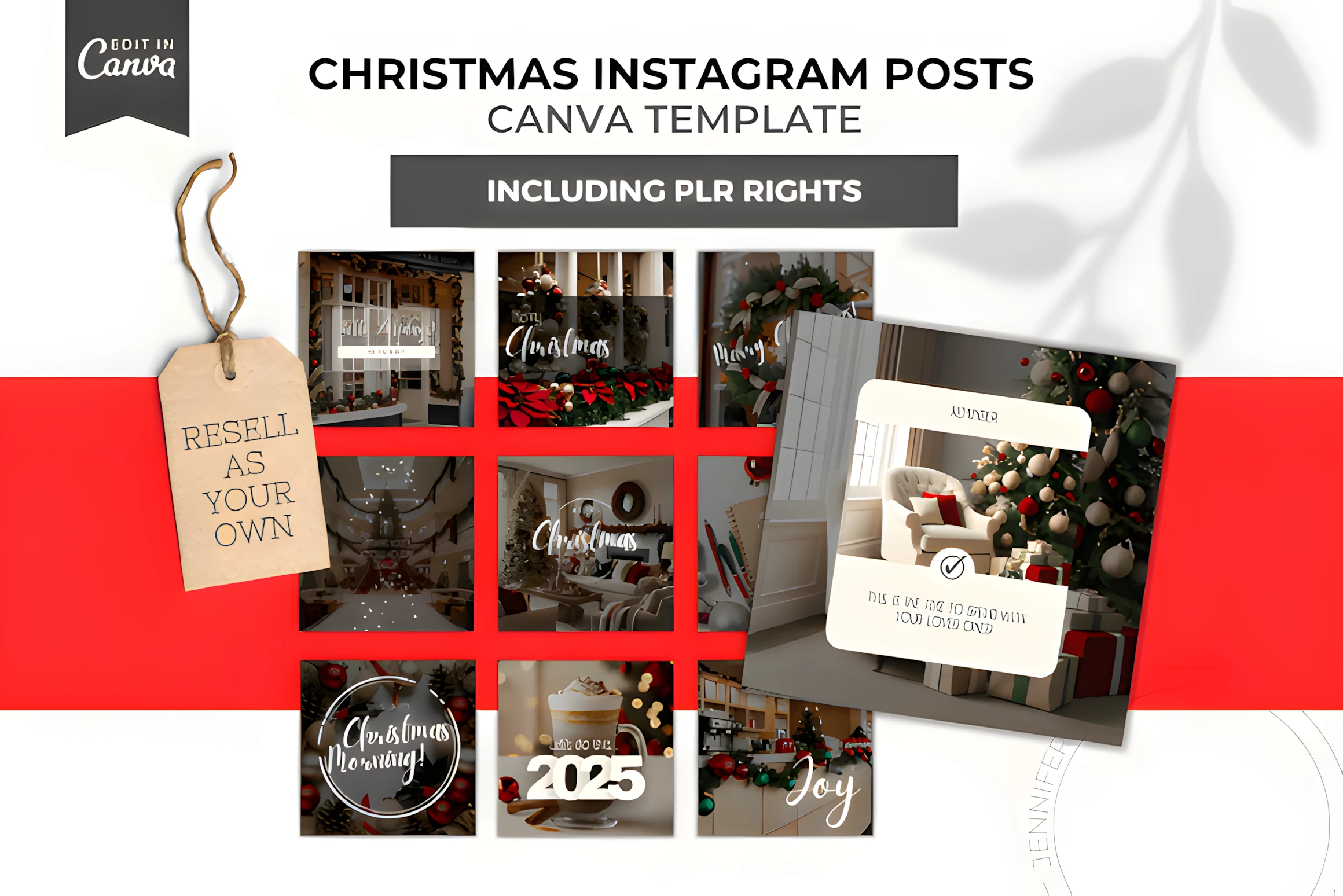 Christmas Instagram Templates for Canva (with PLR)