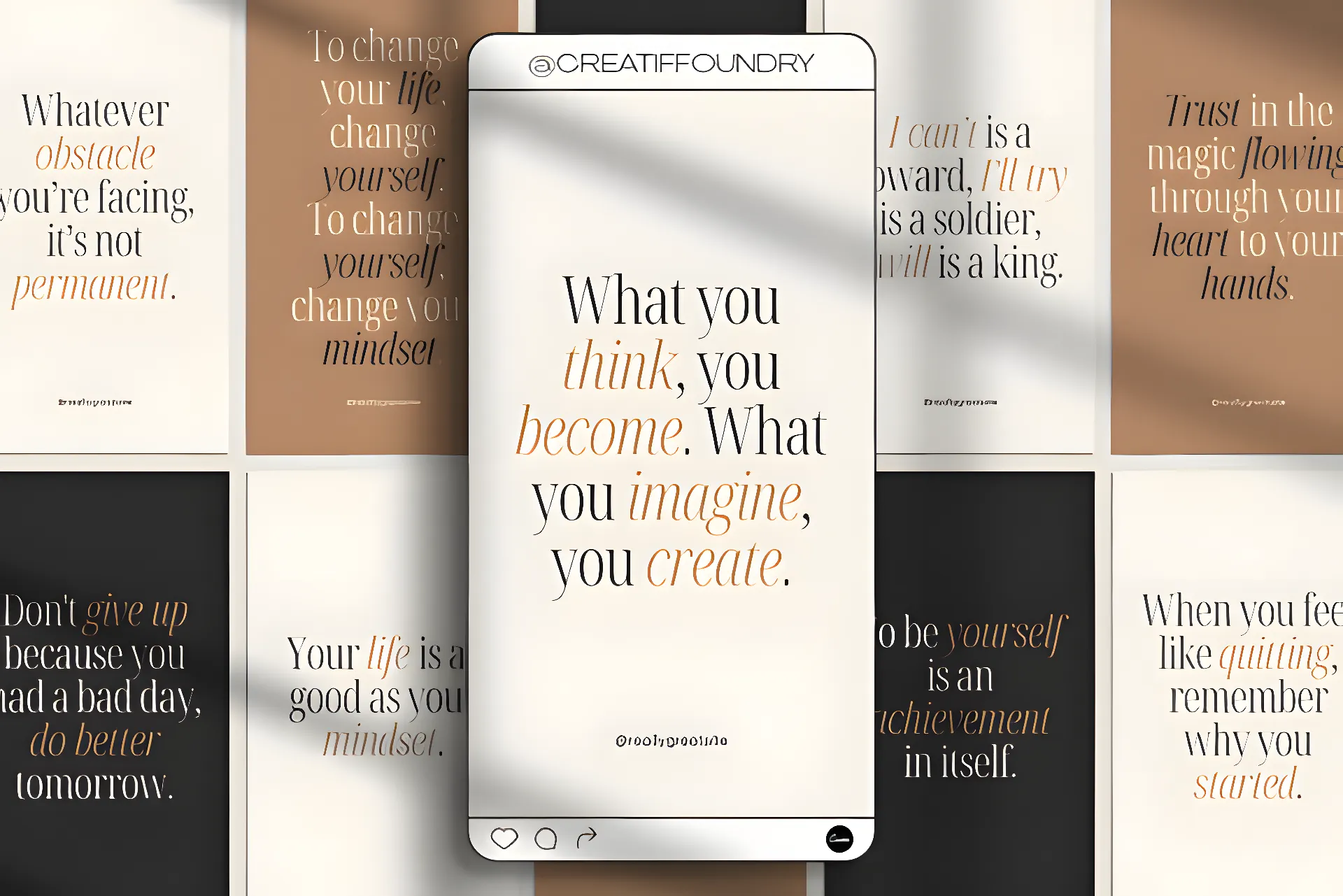 Mindset Quotes Instagram Stories – Minimalist Canva Templates