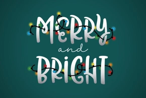 Trendiest Christmas Fonts of the Season: Designers’ Top Picks 8 Christmas Lights Font – Festive Decorative Style