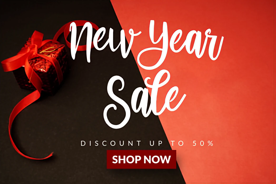 Top 10 Christmas Fonts to Elevate Your Holiday Designs 31 Magic Christmas modern calligraphy script font displayed above rustic wrapped gifts, pine sprigs, ornaments, and cozy holiday décor.