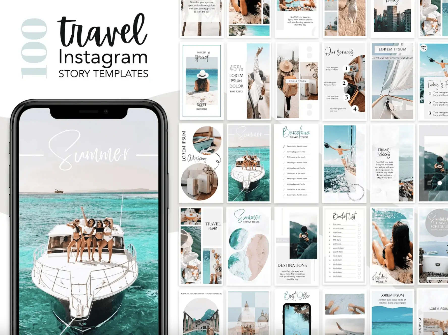100 Travel Instagram Story Layouts