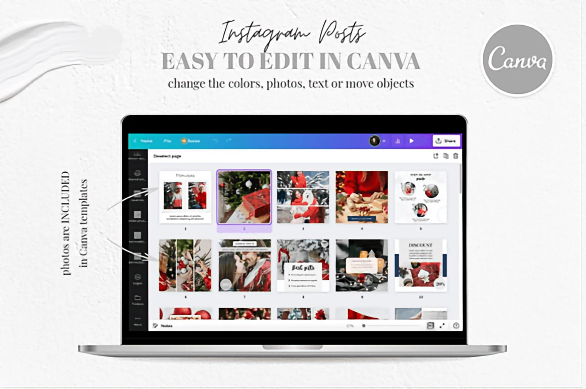 100 Christmas Instagram Post Ideas: Fun Canva Templates for the Holiday Season 5