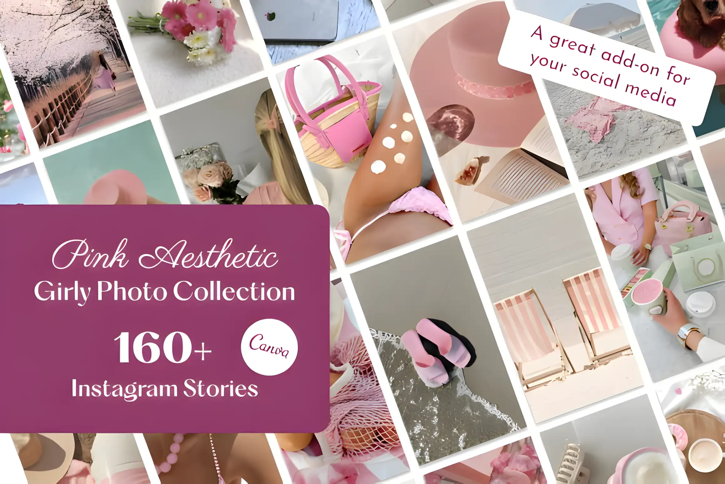 Pink Aesthetic Photos for Instagram Stories & Branding