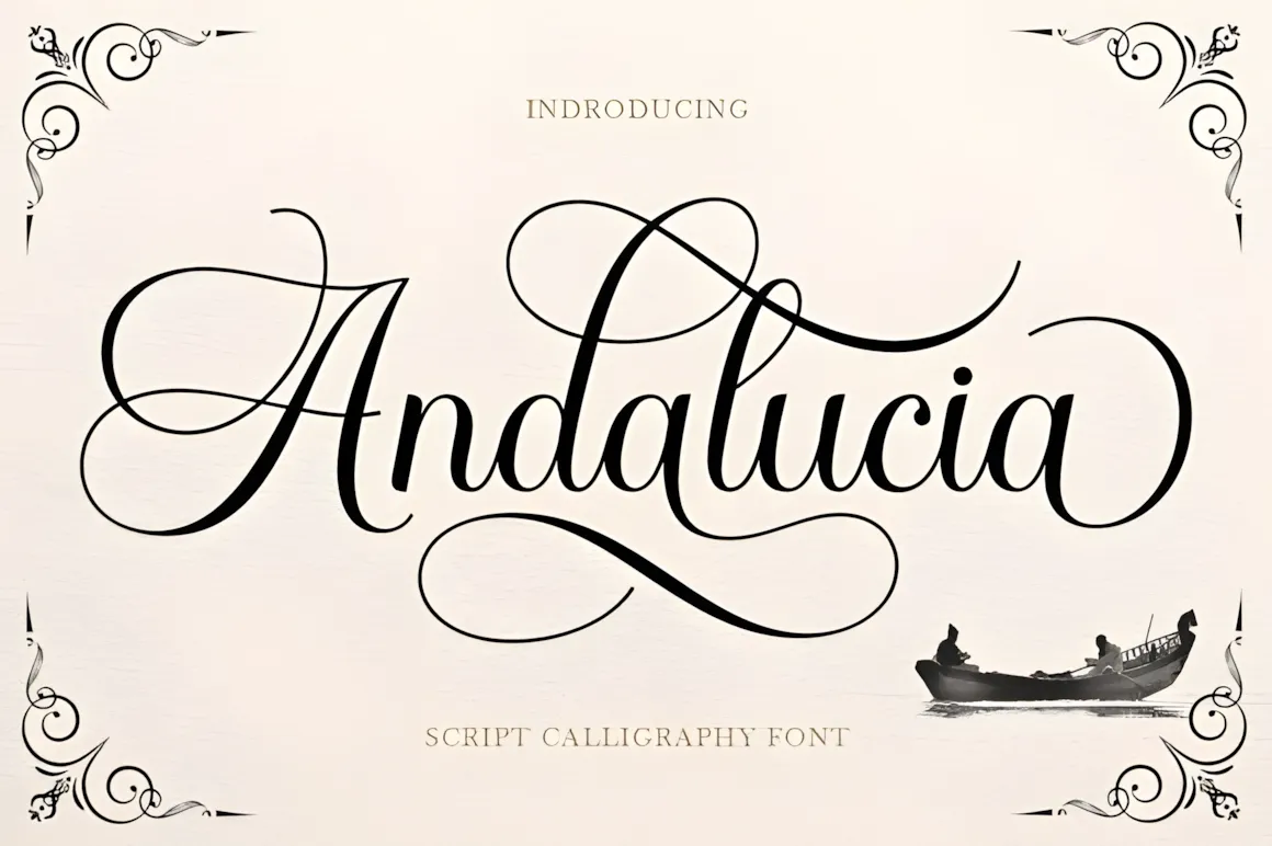 25+ Awesome Fonts for Your Wedding Invites 8 Andalucia Fonts 31424905 1 1 580x386 upscayl 2x upscayl standard