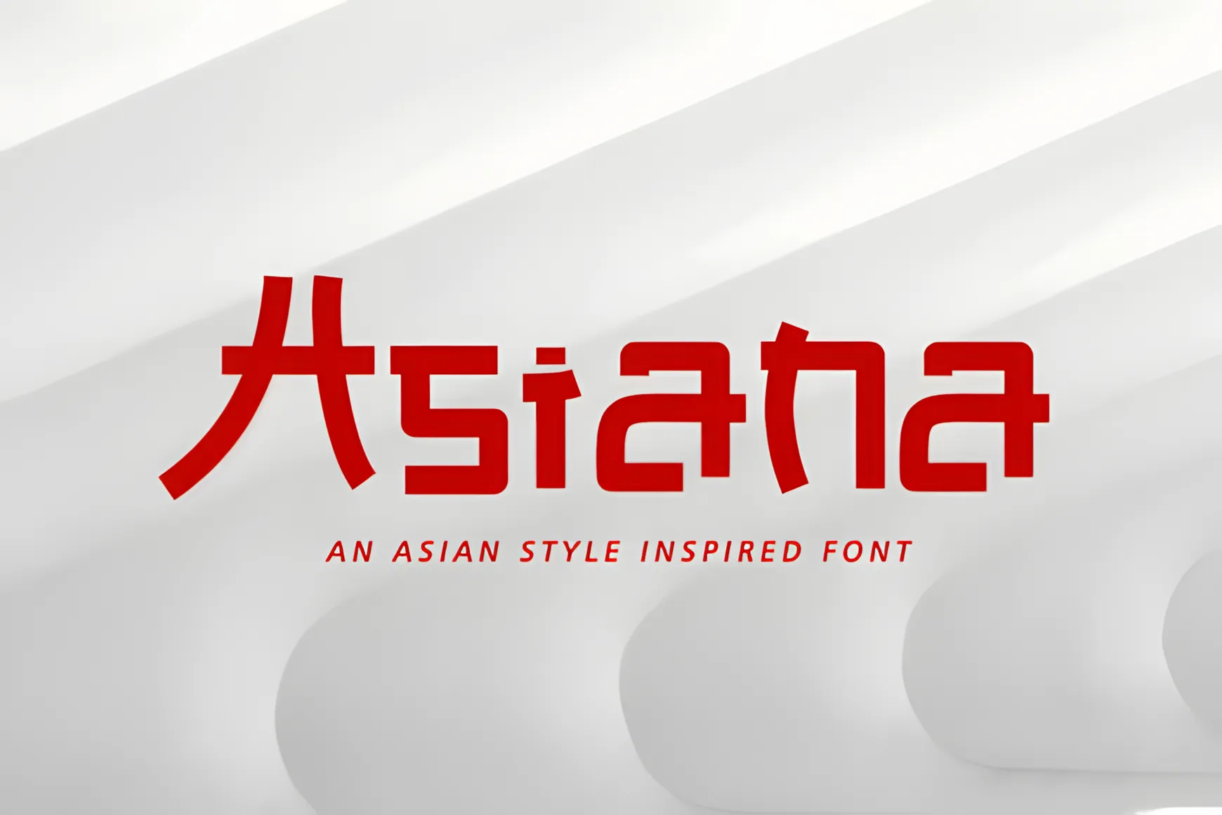 Asiana Font Asian inspired decorative display typeface preview