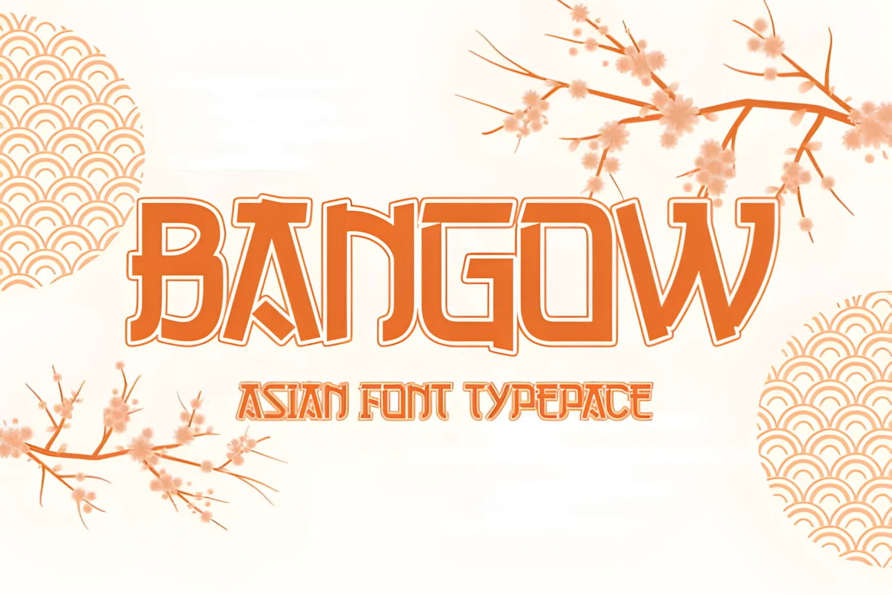 Bangow Font decorative display typeface for branding and posters