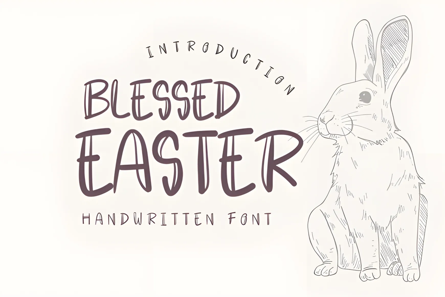Blessed Easter Font elegant decorative display typeface preview