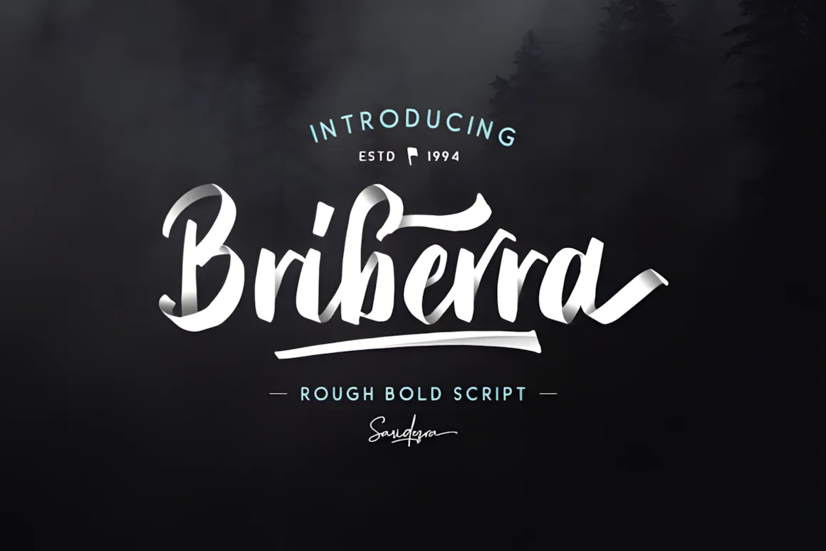 15 Best Script Fonts for Formal and Casual Branding 6 Briberra Script by saridezra 10 580x387 upscayl 2x upscayl standard