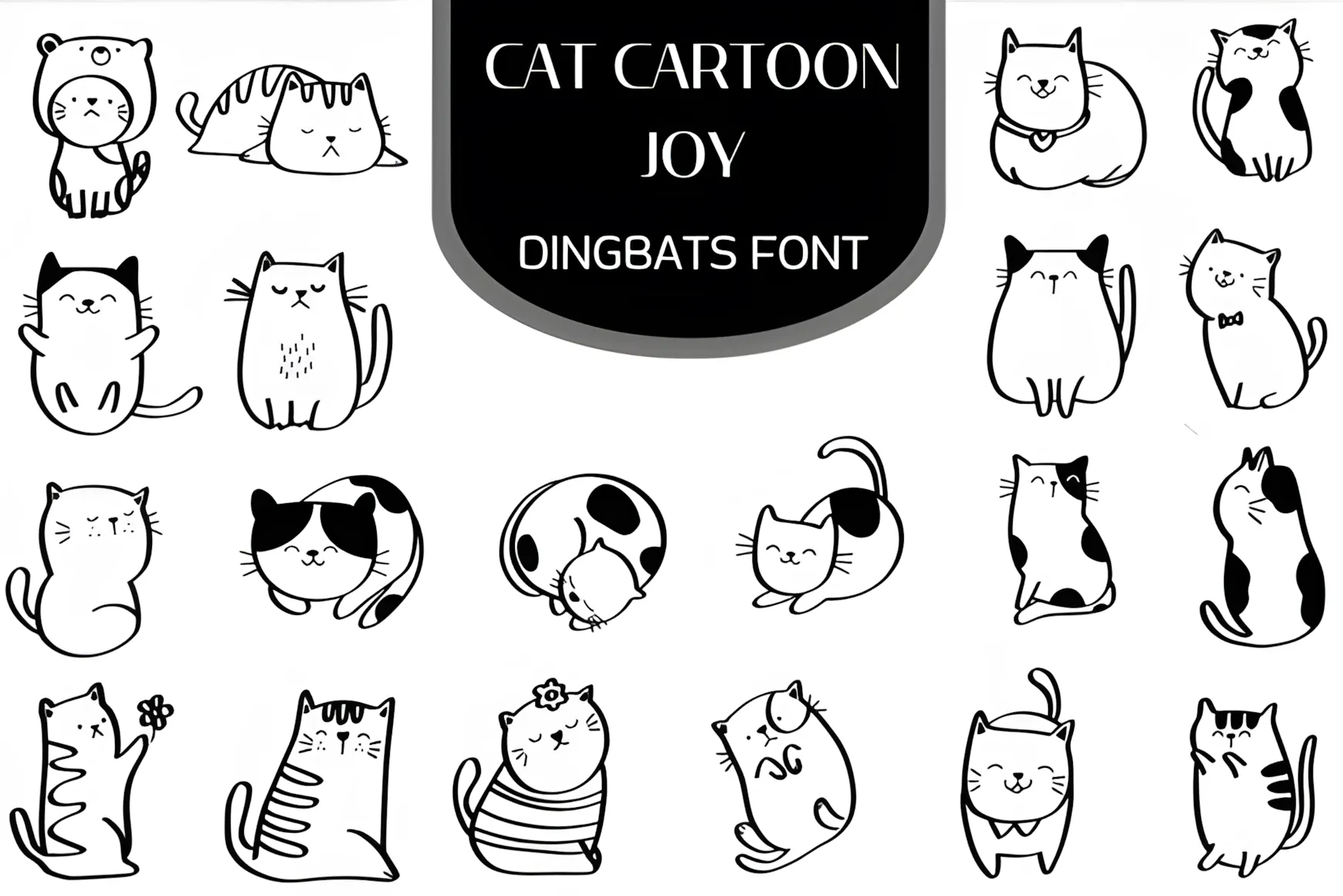 Cat Cartoon Joy Font