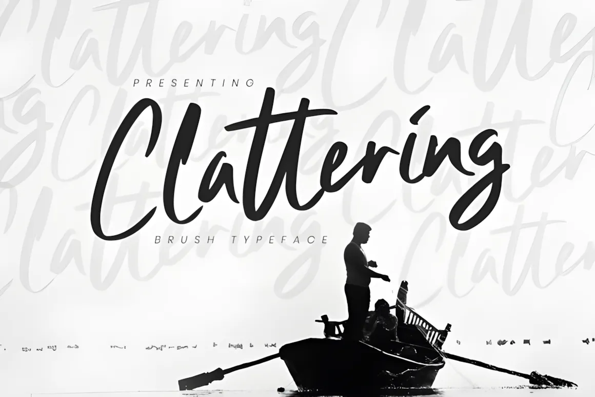 15 Best Script Fonts for Formal and Casual Branding 2 Clattering by CreatypeStudio 580x387 upscayl 2x upscayl standard