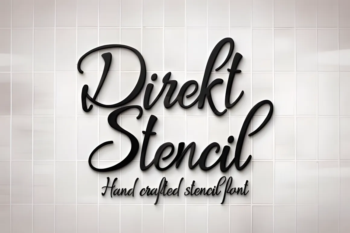52 Best Stencil Fonts & Cuttable Fonts – Free & Premium Picks 8 Direkt Stencil Fonts 4202889 580x387 upscayl 2x upscayl standard