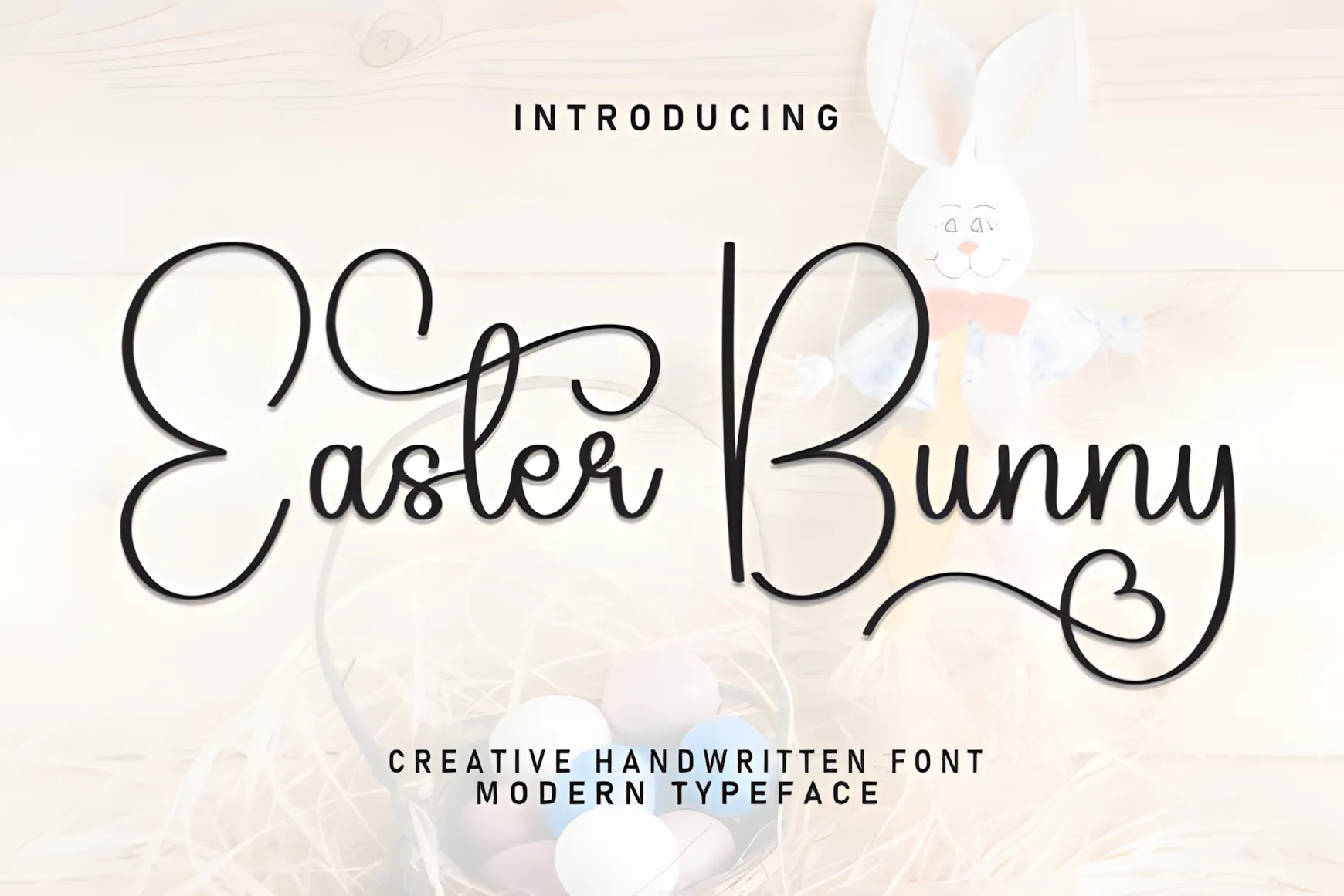 Easter Bunny 392 Font playful decorative display typeface preview