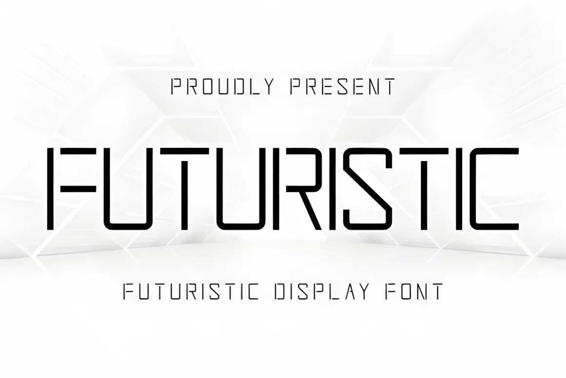 Download Futuristic Display Font — a sleek sci-fi typeface with clean lines and space-inspired style, perfect for logos, posters, and tech branding.