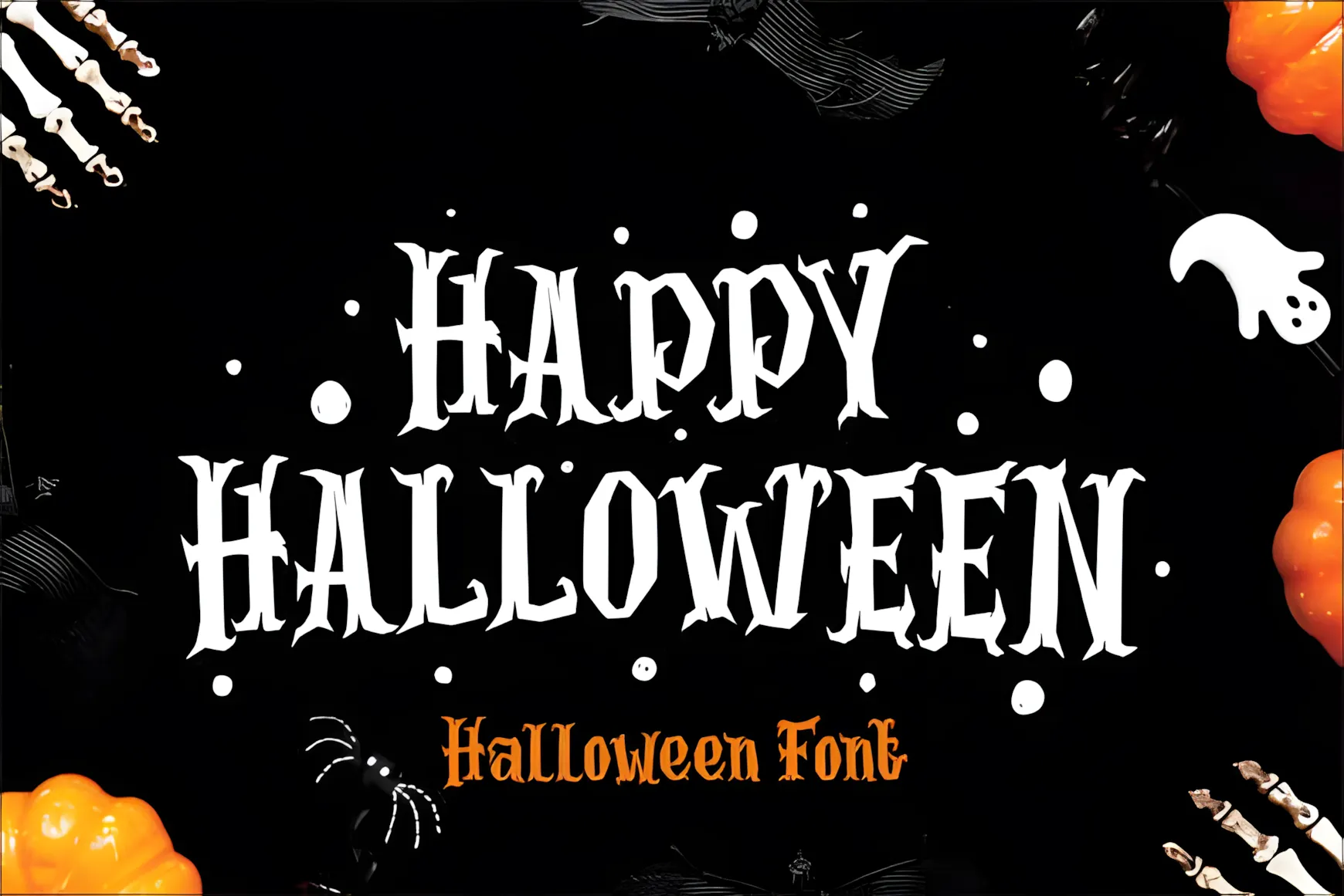 Halloween 1846 Font autumn themed font for seasonal branding