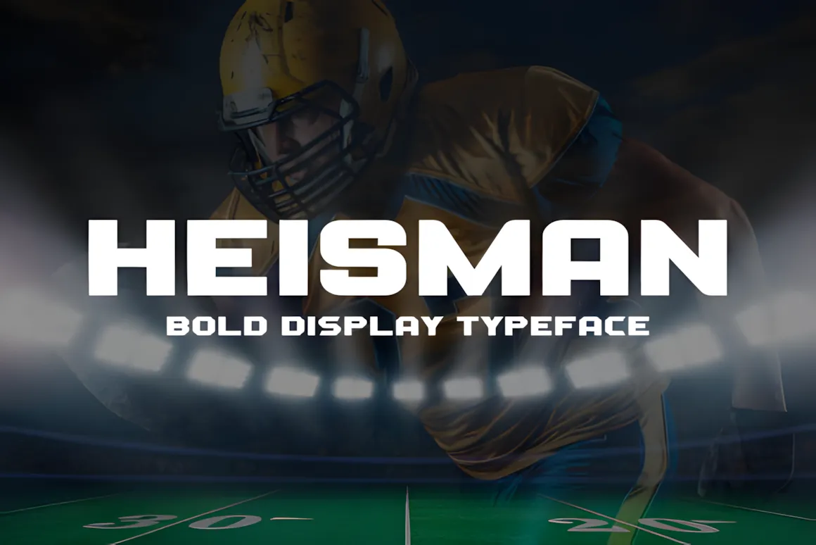 20 Best Sports Fonts for Athletic Branding & Logos 4 Heisman Fonts 6640301 1 1 580x387 upscayl 2x upscayl standard