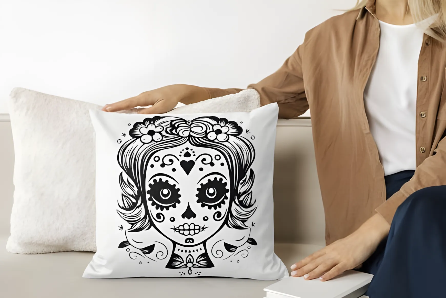 La Catrina Sugar Skull Font: Day of the Dead Dingbats 15 La Catrina Sugar Skull Font mexican sugar skull icons for apparel