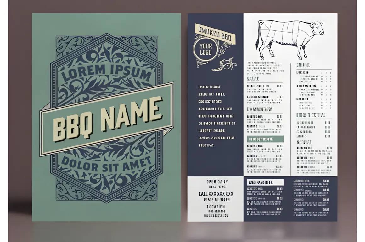 26 Restaurant Menu Ideas: Cool and Unique Designs 12 Restaurant Menu Template in Vintage style Graphics 12527507 1 1 580x386 upscayl 2x upscayl standard
