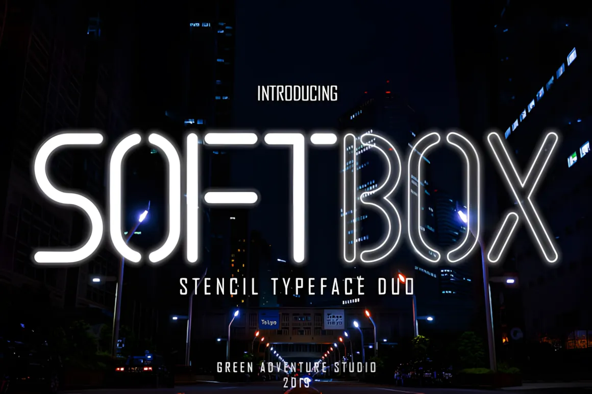 52 Best Stencil Fonts & Cuttable Fonts – Free & Premium Picks 20 SOFTBOX PREVIEW 1 1 580x386 upscayl 2x upscayl standard