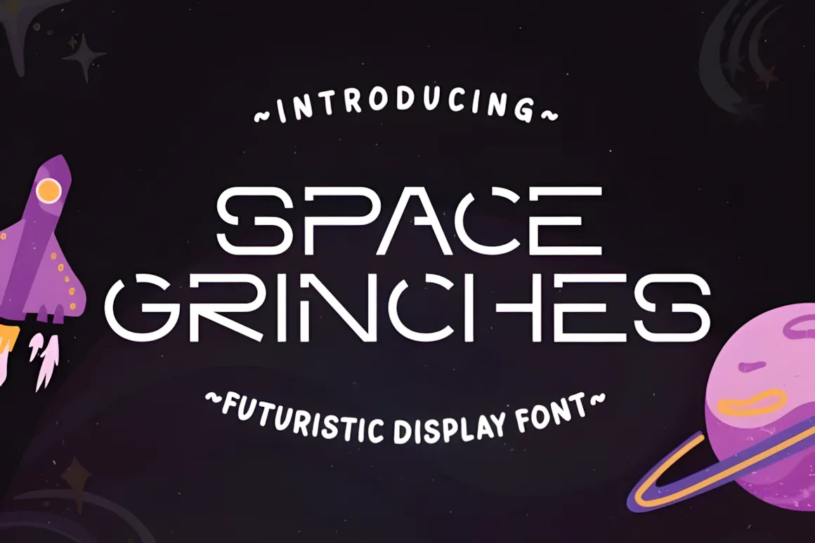 52 Best Stencil Fonts & Cuttable Fonts – Free & Premium Picks 3 Space Grinches Fonts 86574902 1 1 580x387 upscayl 2x upscayl standard