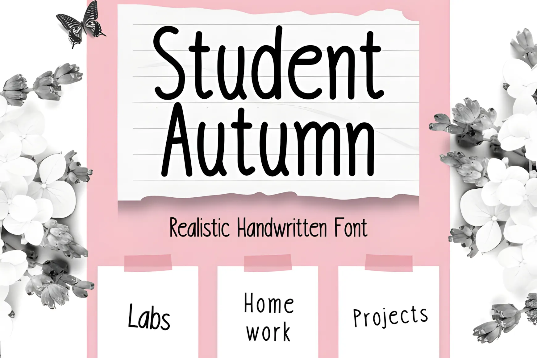 A Natural Handwritten Typeface Inspired by Everyday Classroom Notes