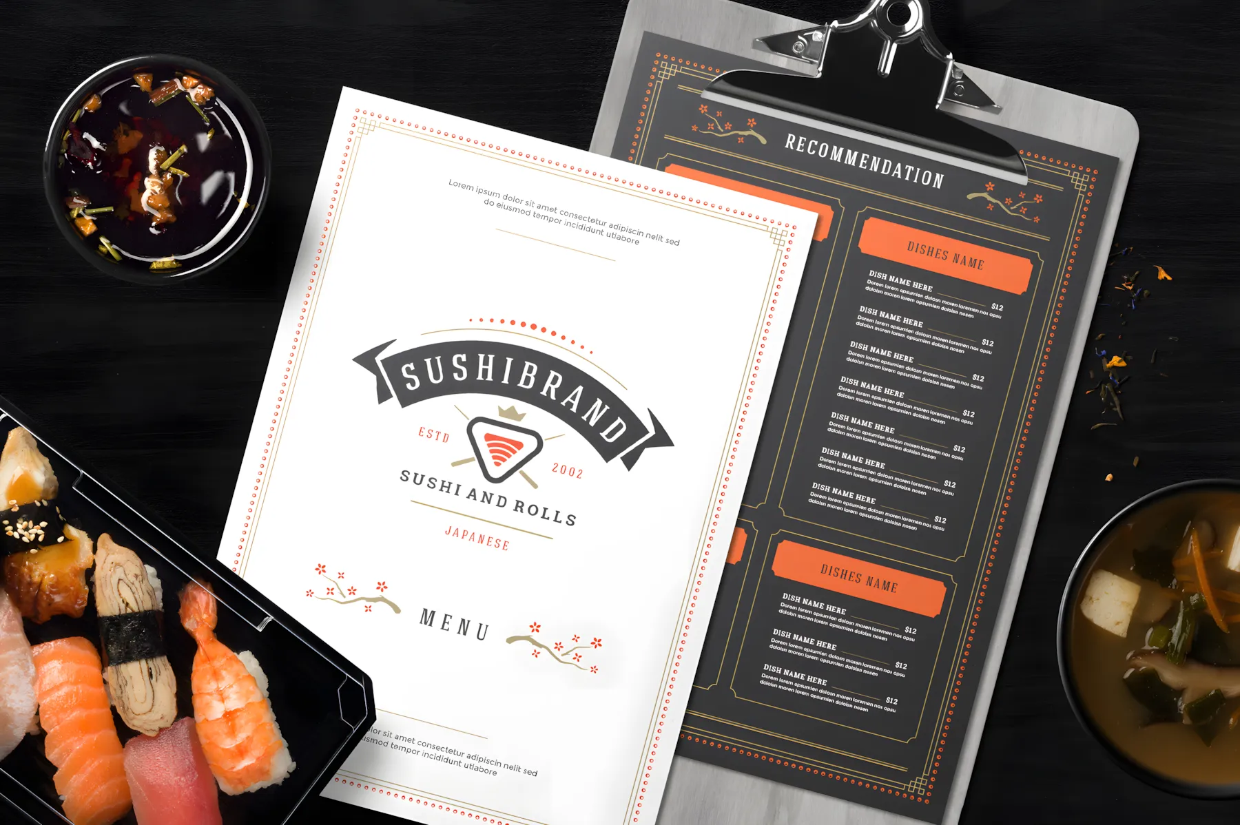 26 Restaurant Menu Ideas: Cool and Unique Designs 7 Sushi Menu Template and Logo Graphics 5761016 1 1 upscayl 1x upscayl standard