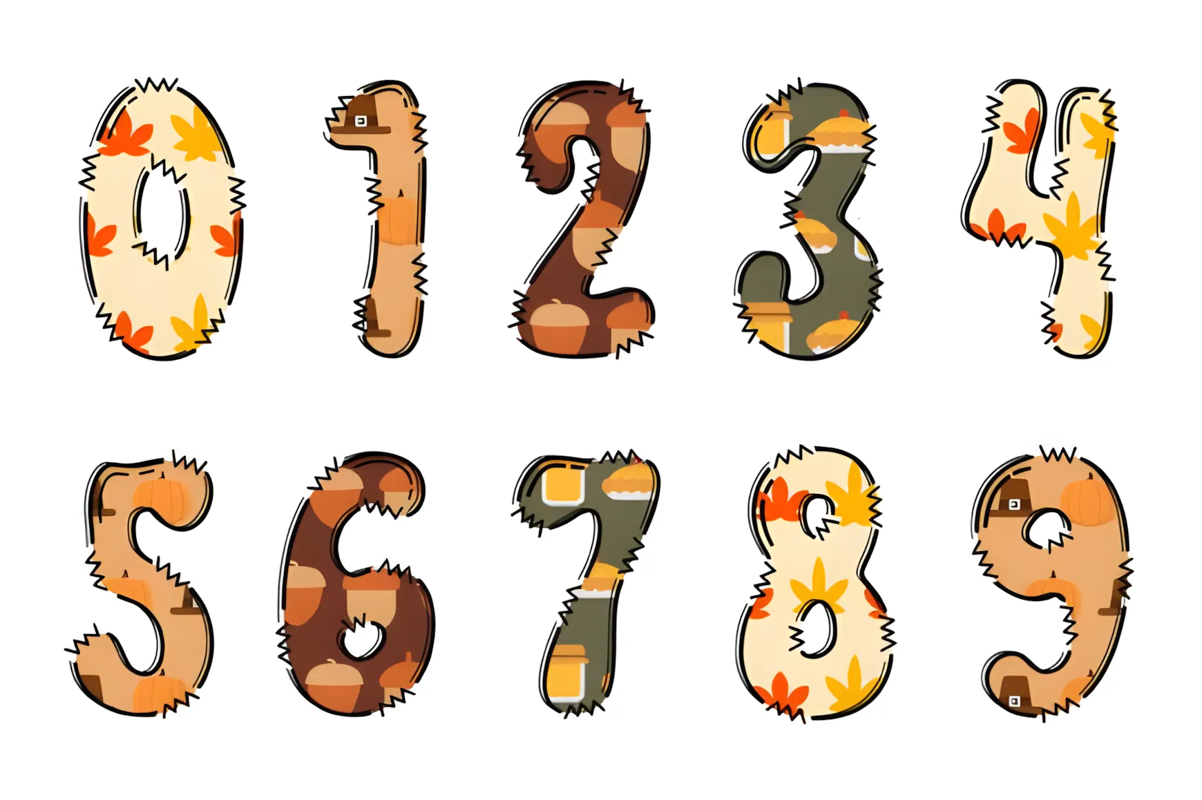 Thanksgiving Font: Colorful Display Typeface for Fall Designs 5 Thanksgiving Font fall themed color font for seasonal posters