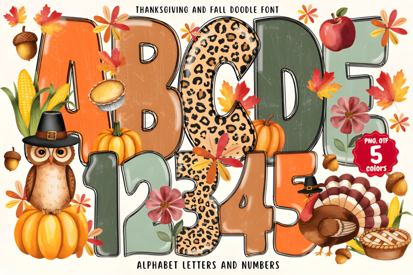 Thanksgiving and Fall Doodle Font