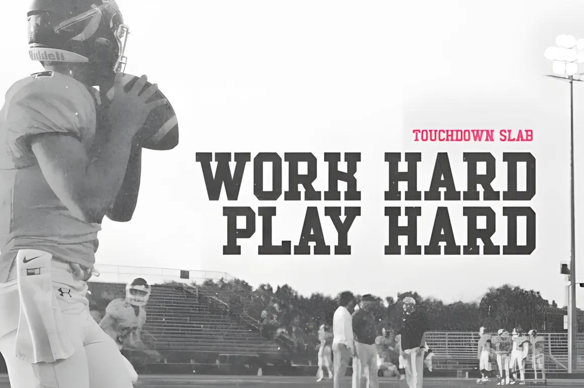 20 Best Sports Fonts for Athletic Branding & Logos 7 Touchdown by Salt amp Pepper Designs 1 580x386 upscayl 2x upscayl standard