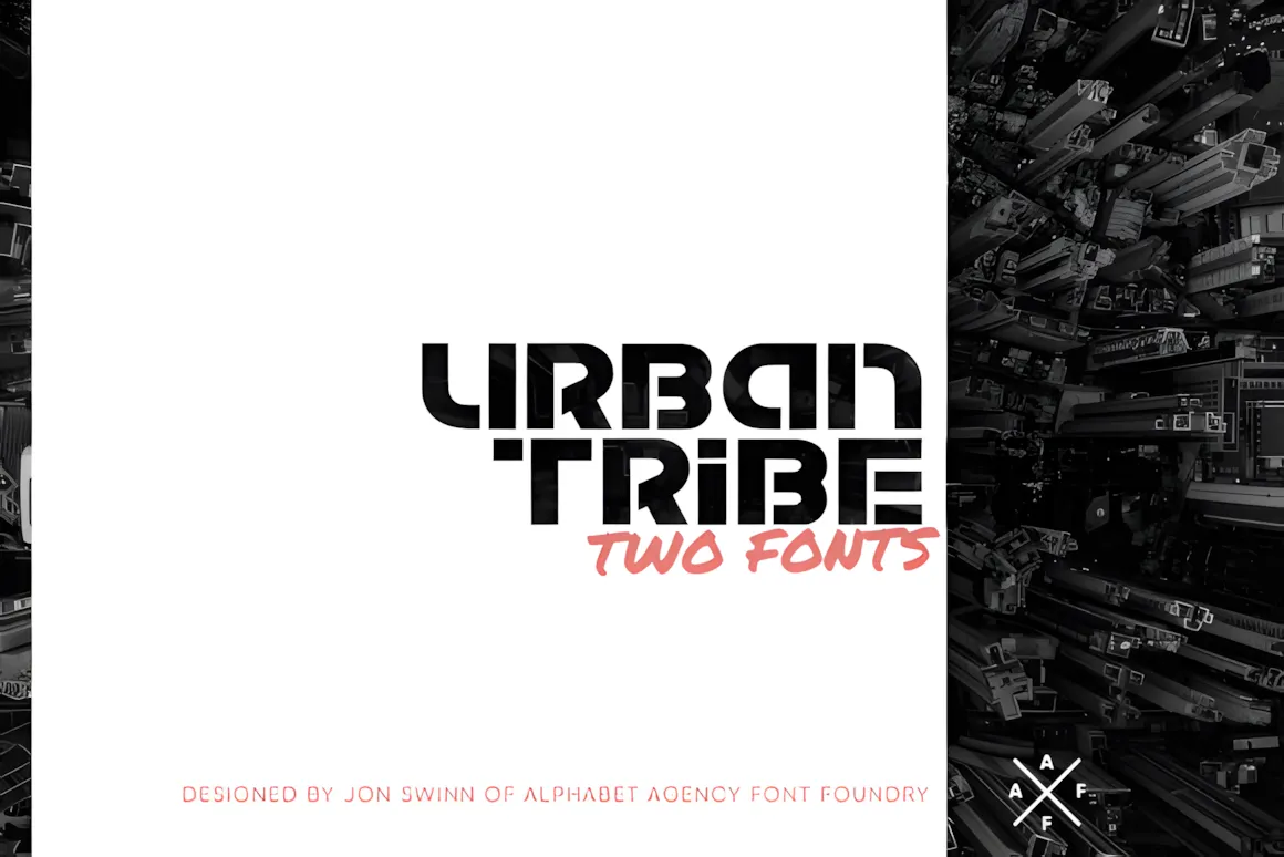 52 Best Stencil Fonts & Cuttable Fonts – Free & Premium Picks 12 Urban Tribe Fonts 15546338 1 1 580x387 upscayl 2x upscayl standard
