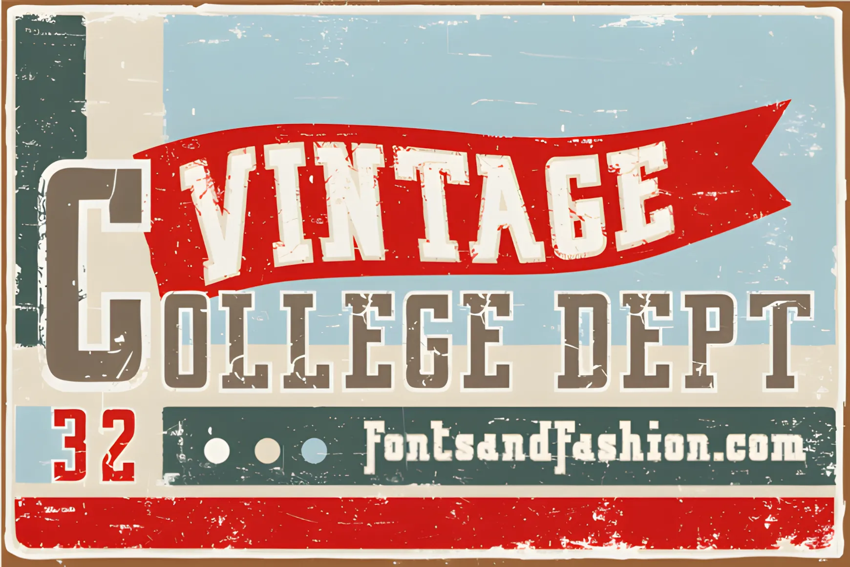 Vintage College Font: Classic Slab Serif With Warm Character 10 Vintage College Font warm collegiate font for apparel and merchandise
