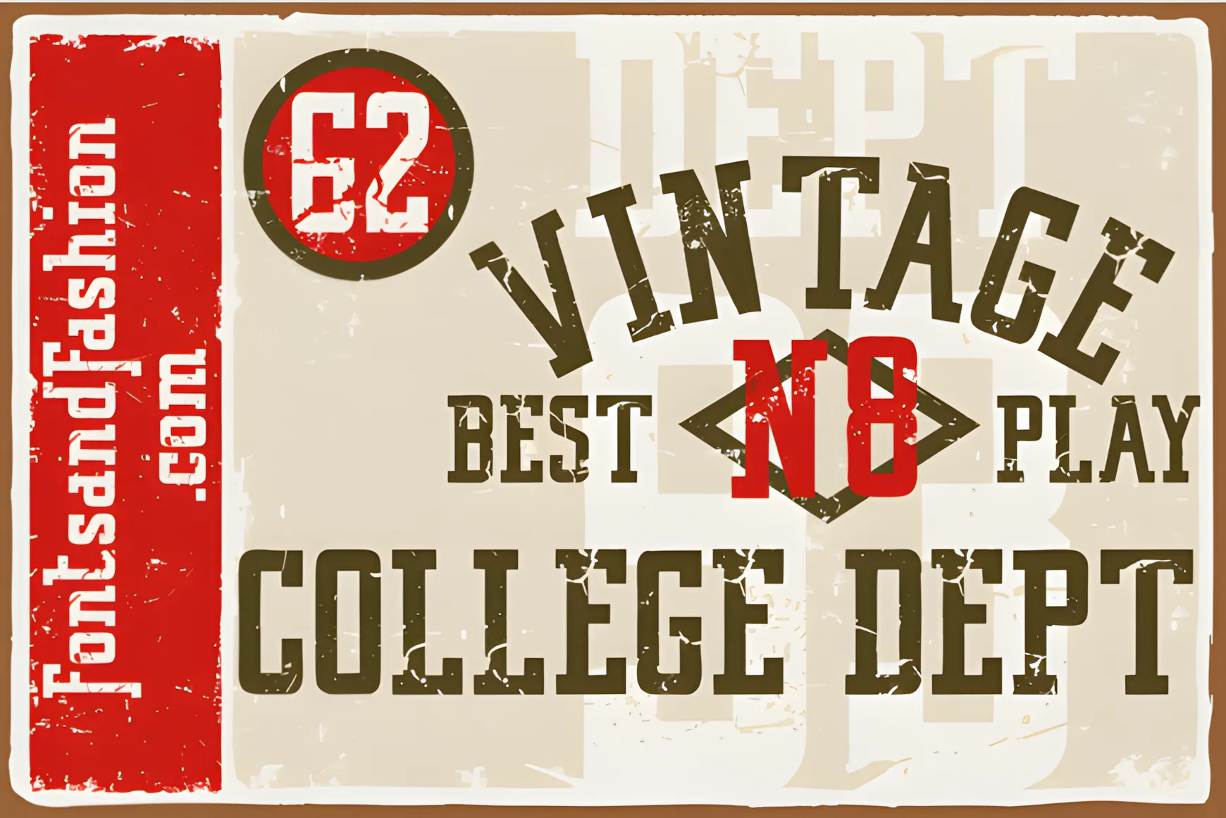 Vintage College Font: Classic Slab Serif With Warm Character 8 Vintage College Font classic collegiate typeface for posters and banners
