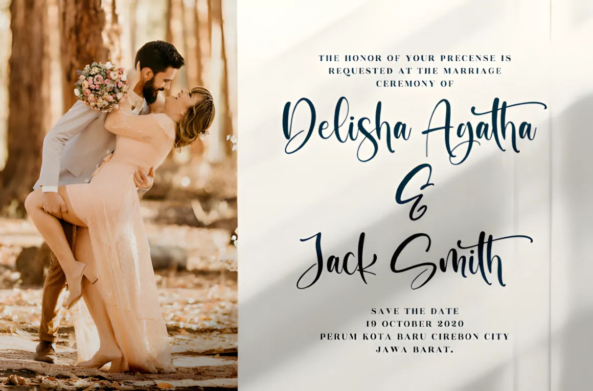 25+ Awesome Fonts for Your Wedding Invites 9 Wintersnow Fonts 16233482 8 580x383 upscayl 2x upscayl standard