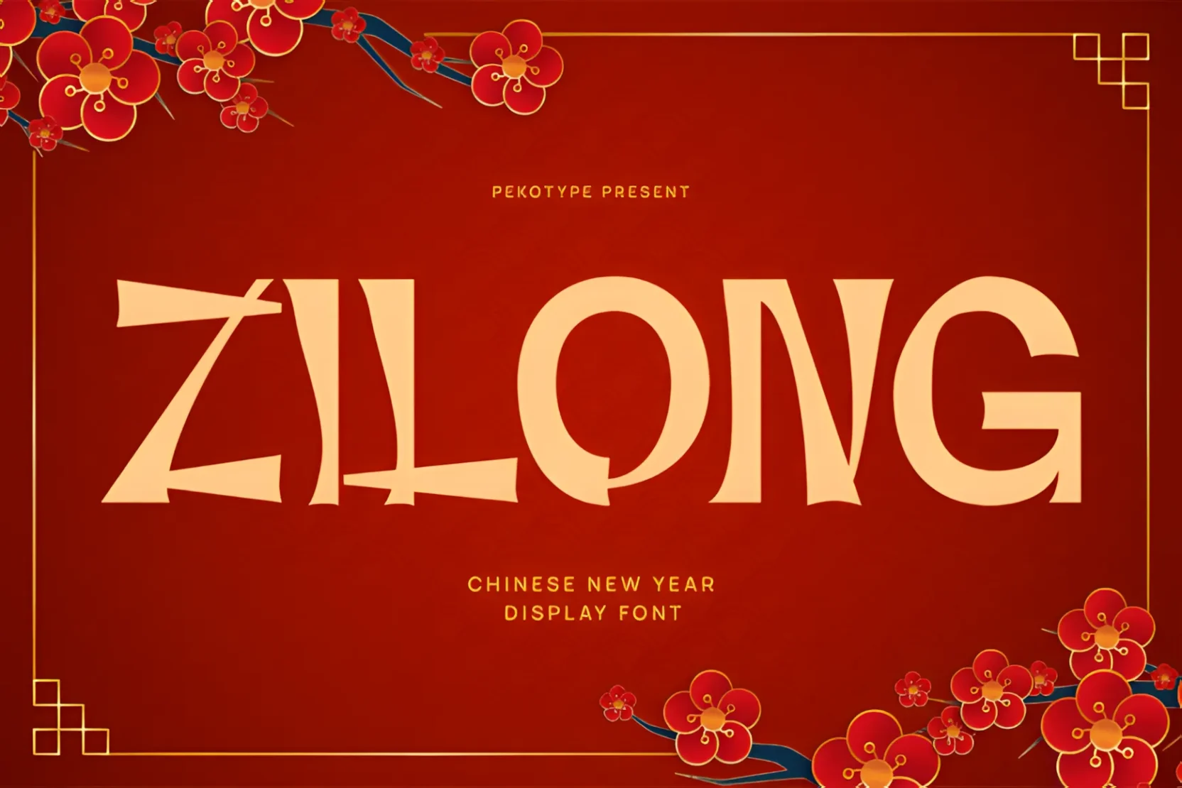 Zilong 2 Font bold headline font for social media graphics