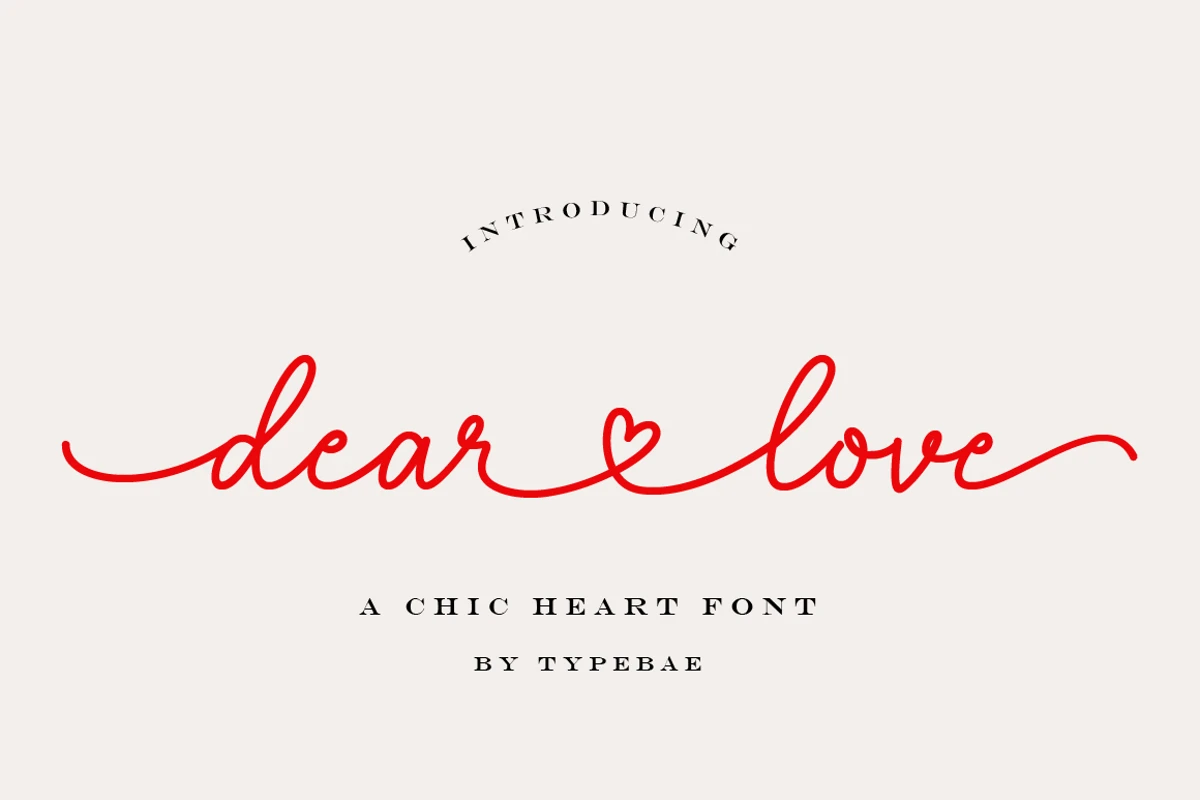 16 Best Valentine’s Day Fonts for Romantic Designs (2026) 28 Dear Love font – delicate calligraphy style for wedding and romantic invitations