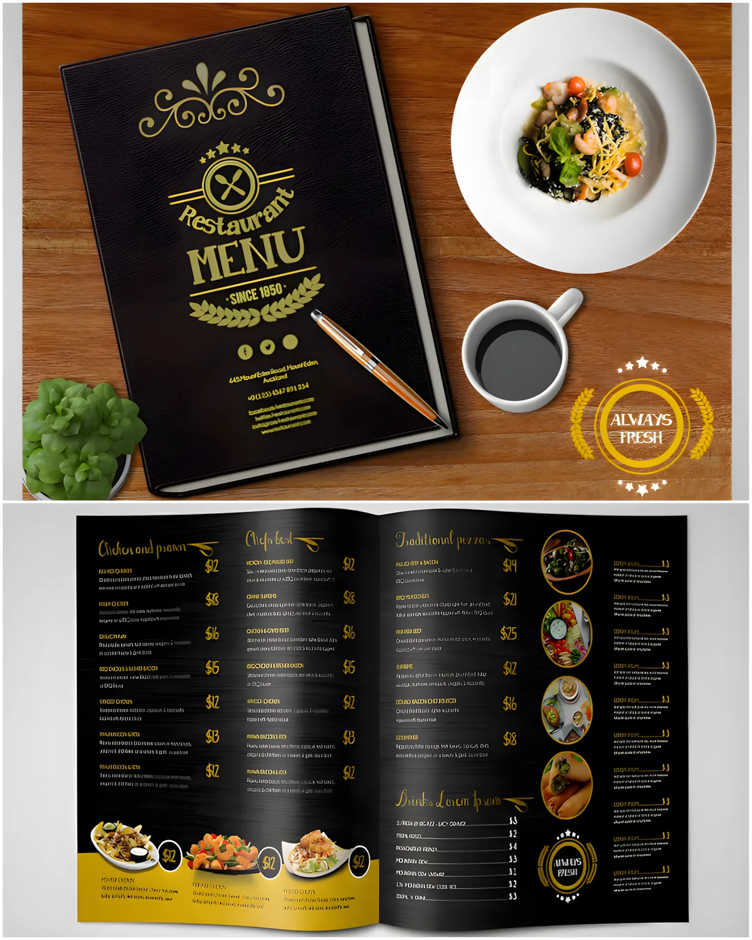 26 Restaurant Menu Ideas: Cool and Unique Designs 20 gandr collage 23 upscayl 1x upscayl standard