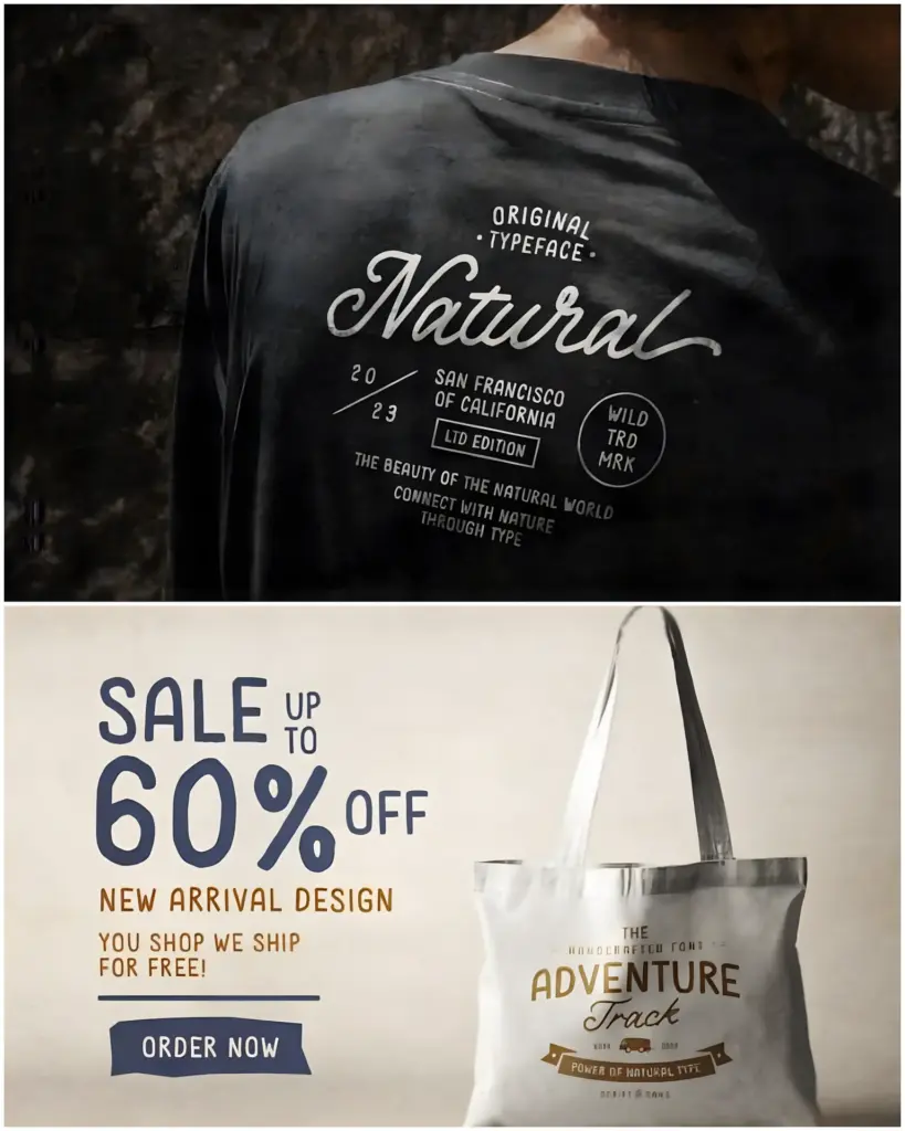 Adventure Track Font Duo for Logo and Branding 3 gandr collage 29 upscayl 1x upscayl standard 4x