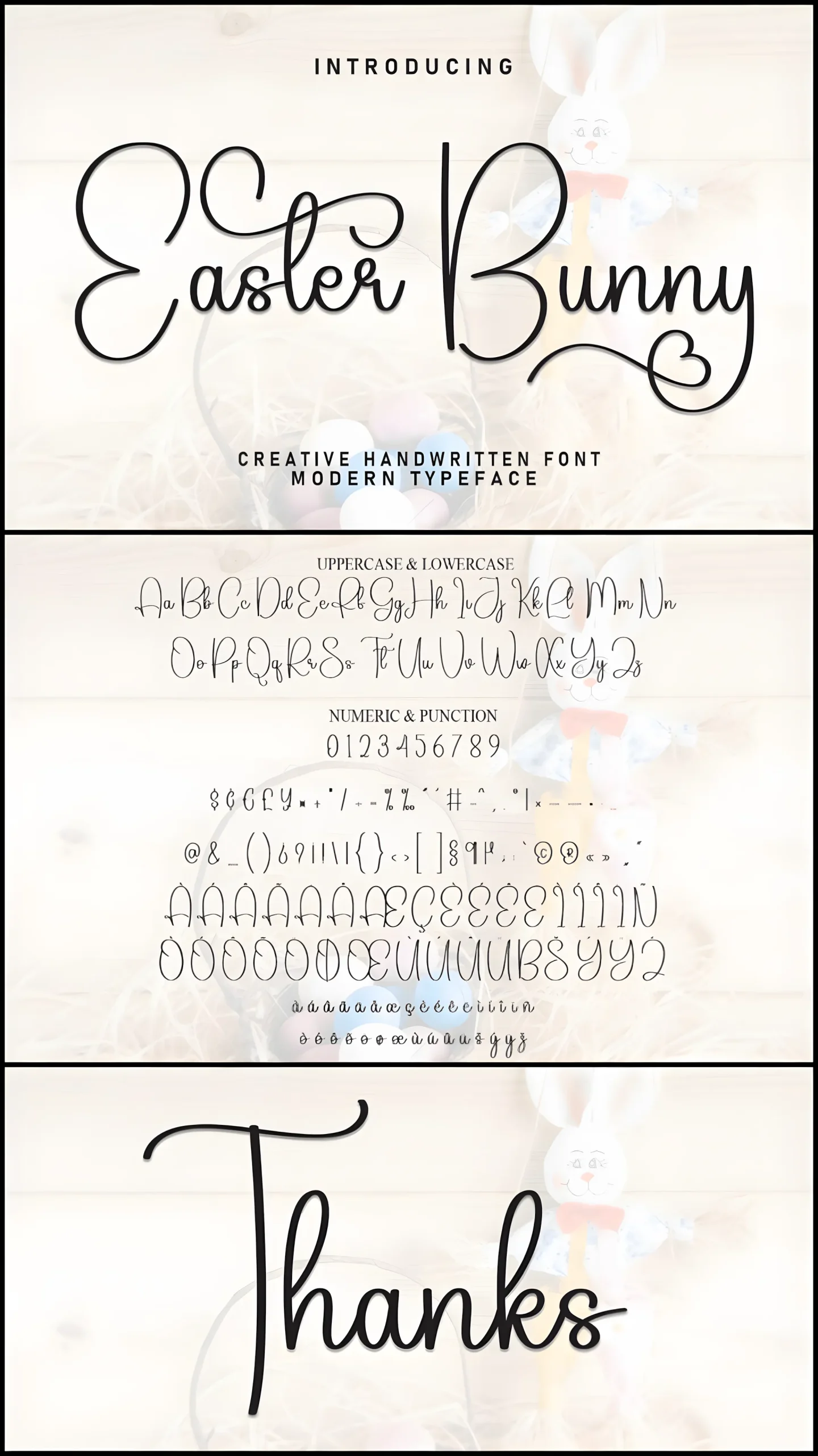 Easter Bunny 392 Font: Playful Decorative Typeface for Holiday & Event Design 5 Easter Bunny 392 Font festive spring font for posters and banners
