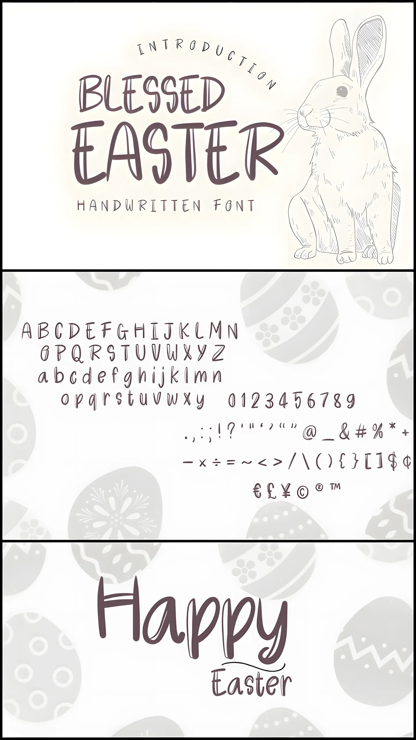 Blessed Easter Font: Elegant Decorative Typeface for Holiday & Event Design 5 Blessed Easter Font graceful lettering for Easter invitations